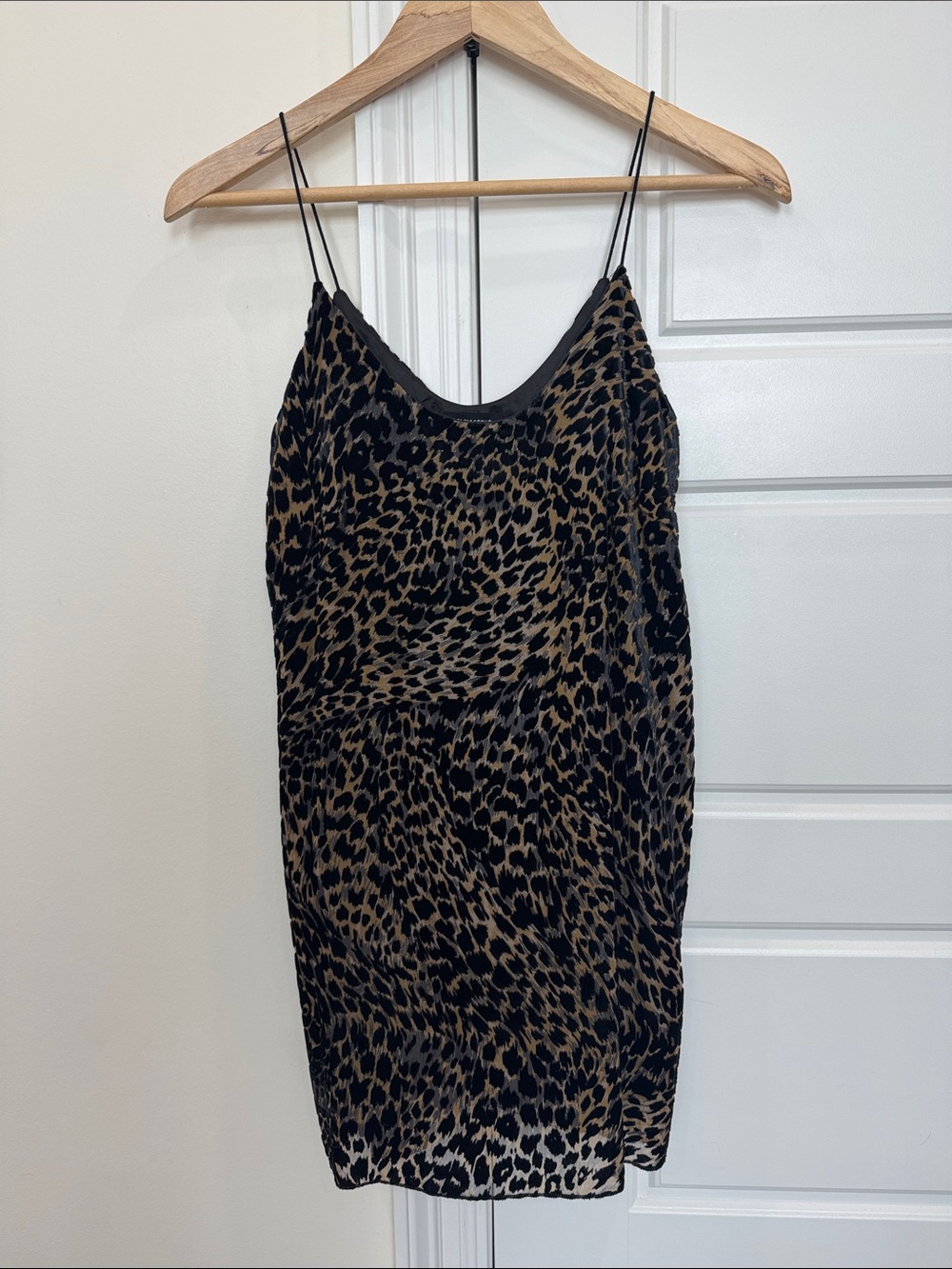 Olivaceous Boutique Slip Dress Spaghetti Strap Leopard Cheetah Print, Small